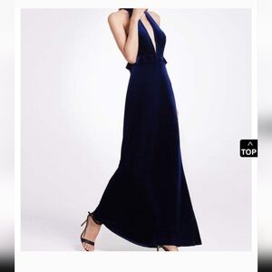 Velvet navy maxi dress